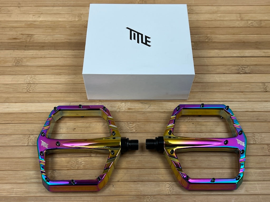 mtb pedale rainbow Title Connect Plattformpedale / Pedale Oilslick / Rainbow – RTF Bikeparts
