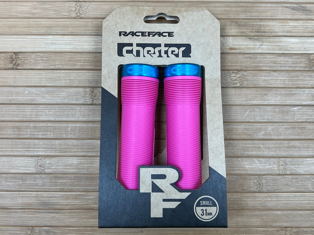 fahrradgriffe pink Race Face Chester Griffe pink / türkis 31mm – RTF Bikeparts