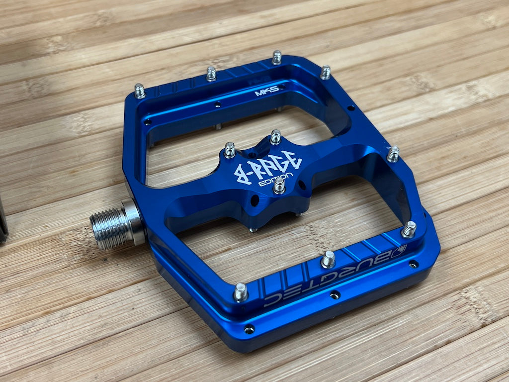 flat pedale blau Burgtec MK5 Penthouse B-Rage Flat Pedals / Pedale blau