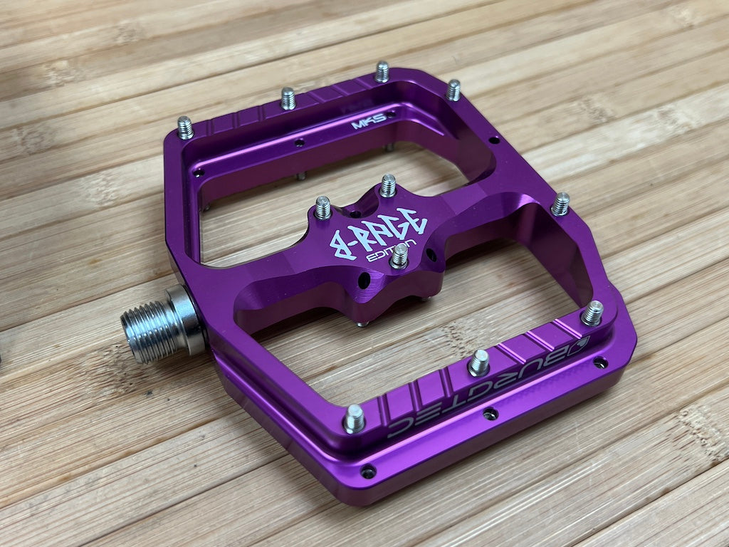 flat pedale lila Burgtec MK5 Penthouse B-Rage Flat Pedals / Pedale lila