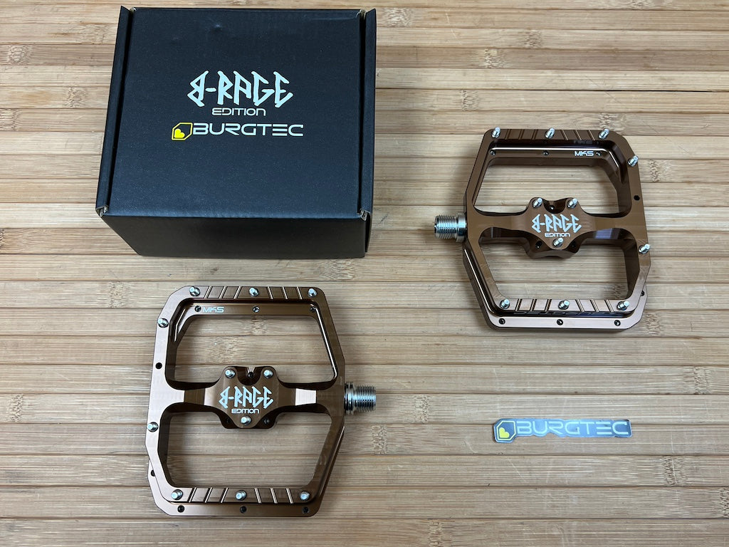 brage vestavik pedals Burgtec MK5 Penthouse B-Rage Flat Pedals / Pedale kash bronze