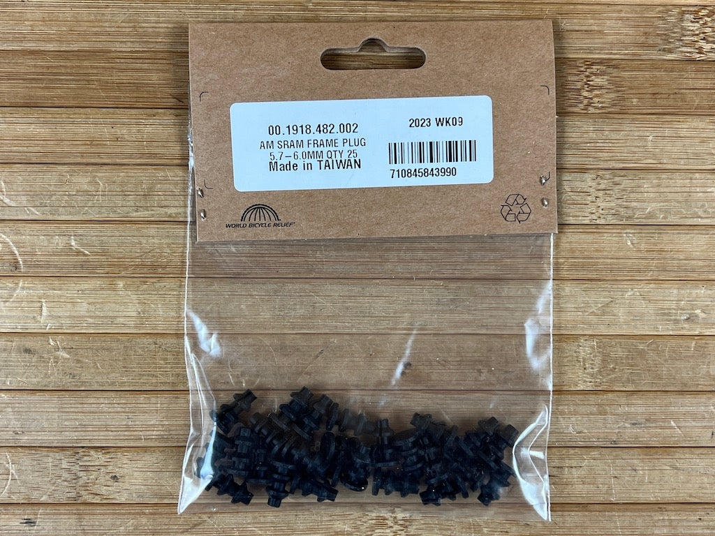 SRAM Rahmen Blindstopfen / Kappen / Plugs 5,7-6mm 25 Stk. – RTF Bikeparts