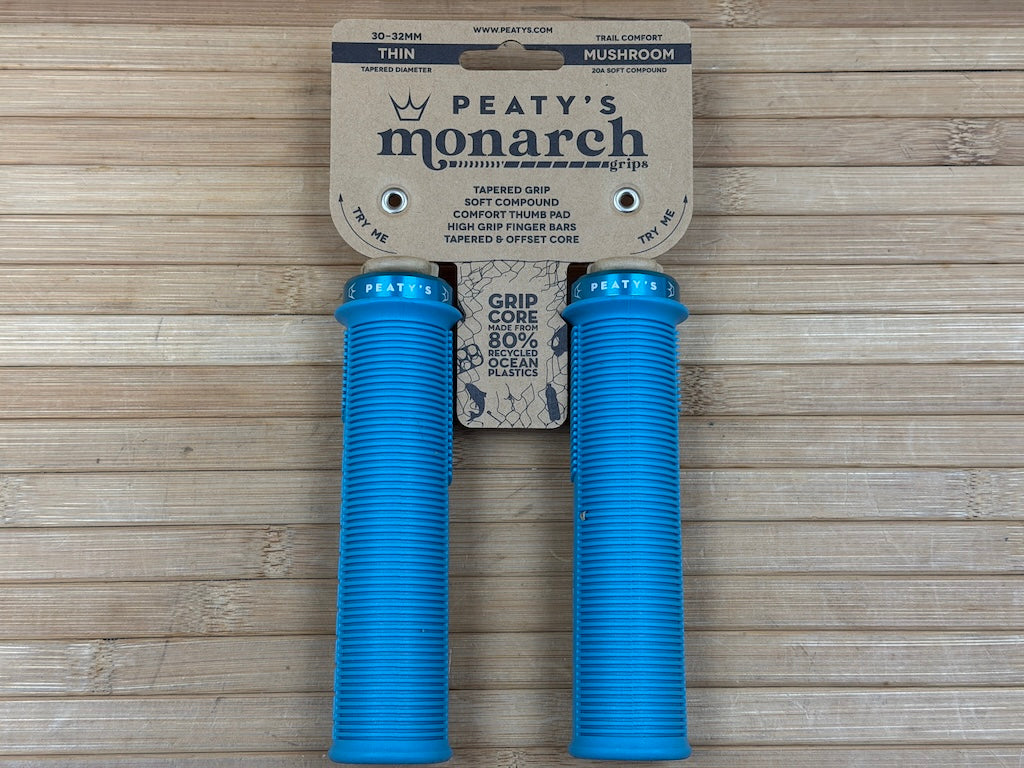 fahrradgriffe türkis Peaty's Monarch Grip Mushroom Thin Griffe türkis – RTF Bikeparts