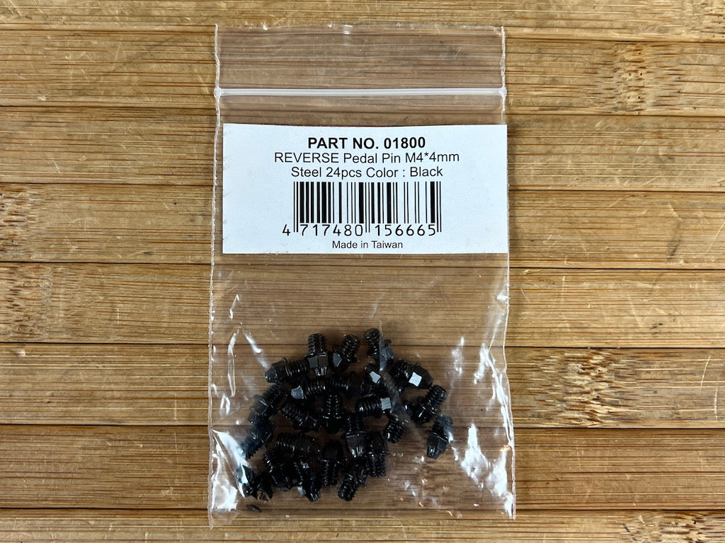 reverse pedale pins Reverse Components 24x Pedal Pins Stahl M4 schwarz – RTF Bikeparts