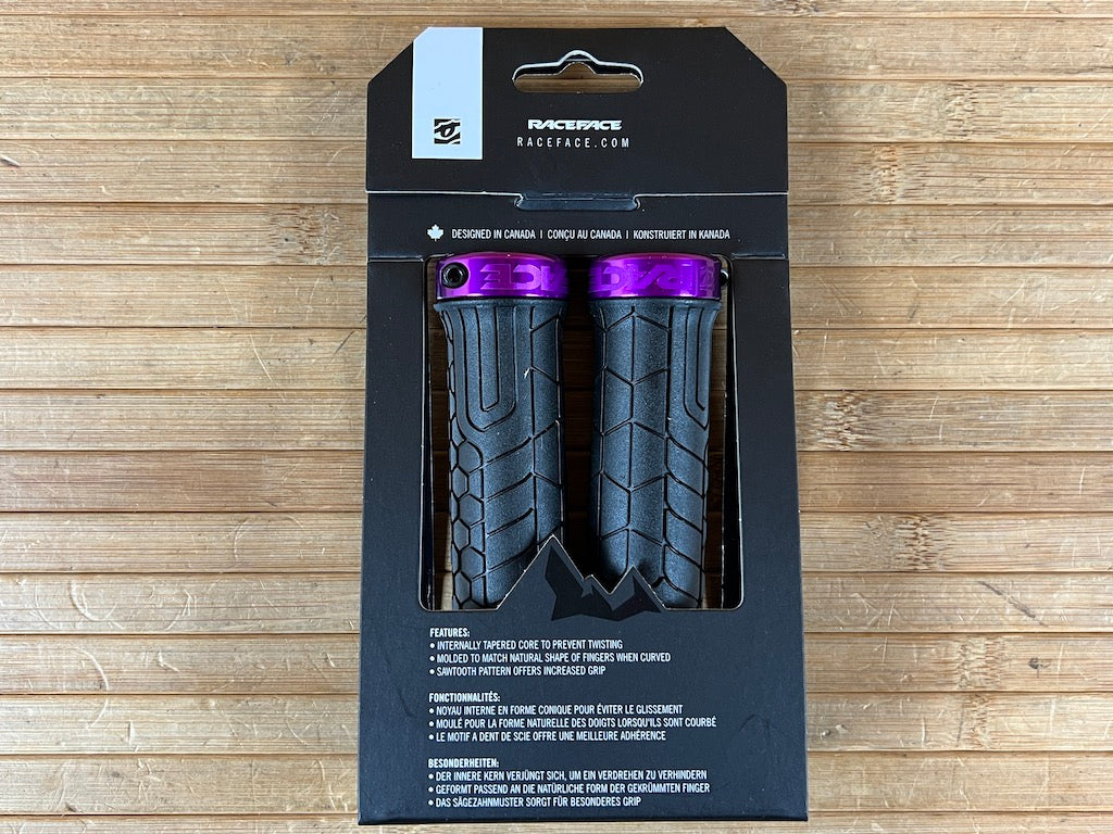 Bike Grip Race Face Grips Purple Race Face Grippler Lock-On Grips