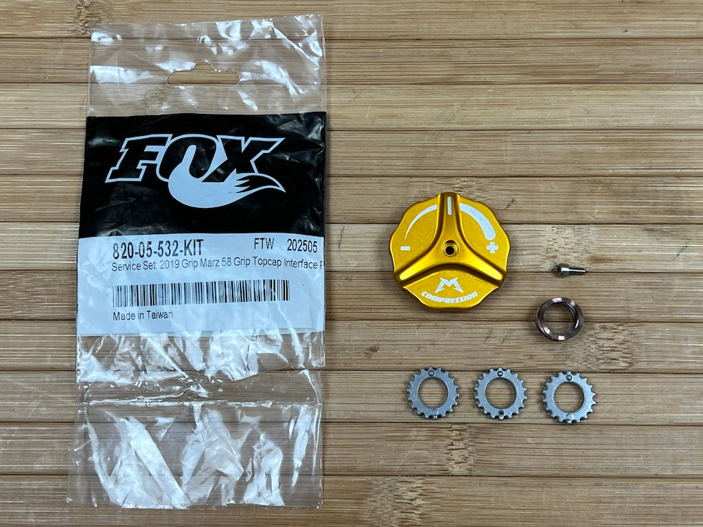 CLOVER♣️HEAD Marzocchi 58 Grip Topcap Set gold – RTF Bikeparts