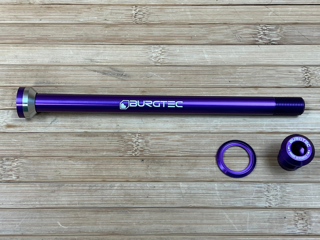 Burgtec Propain 175mm Rear Axle / Achse purple lila – RTF Bikeparts