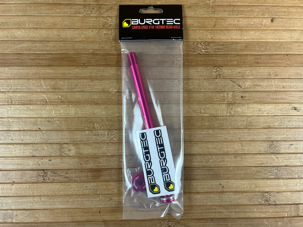 Burgtec Santa Cruz V10 Steckachse Wheel Axle 182mm Barbie Pink