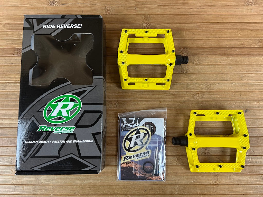 fahrrad pedale gelb Reverse Components Super Shape 3D Plattformpedale / Pedale gelb – RTF Bikeparts