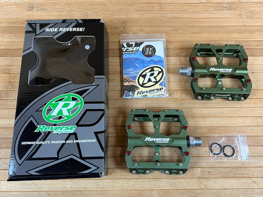 reverse pedale grün Reverse Components Escape Plattformpedale / Pedale olive – RTF Bikeparts