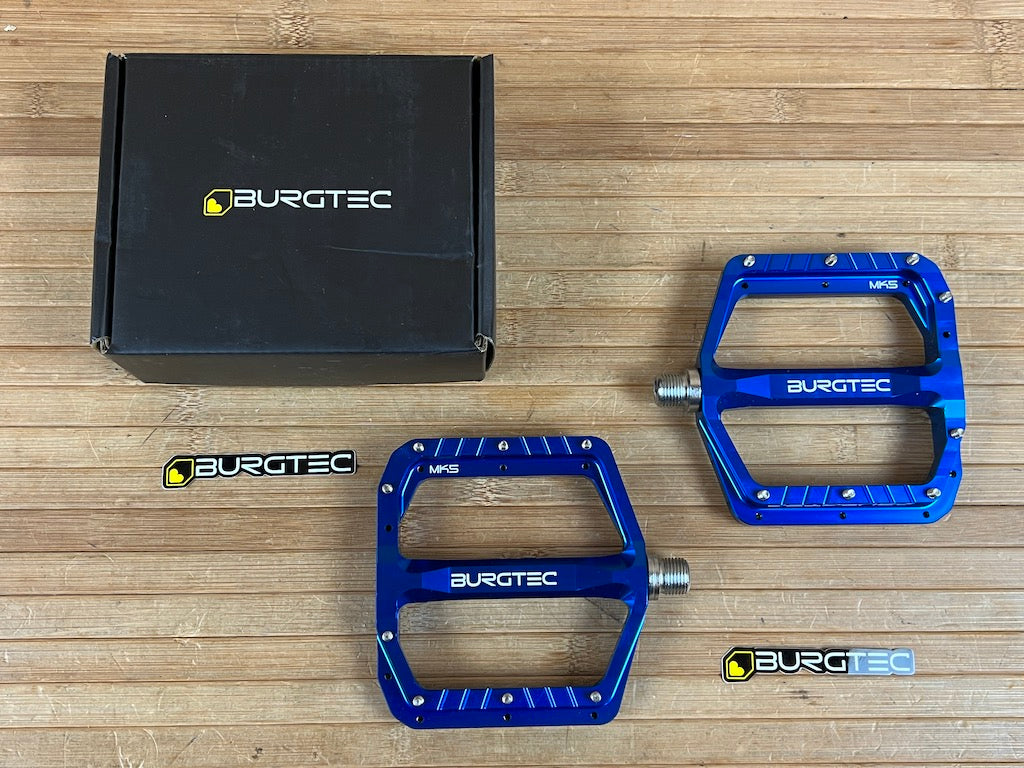 penthouse flat mk5 pedals Burgtec MK5 Penthouse Flat Pedals / Pedale deep blue Steel Axle