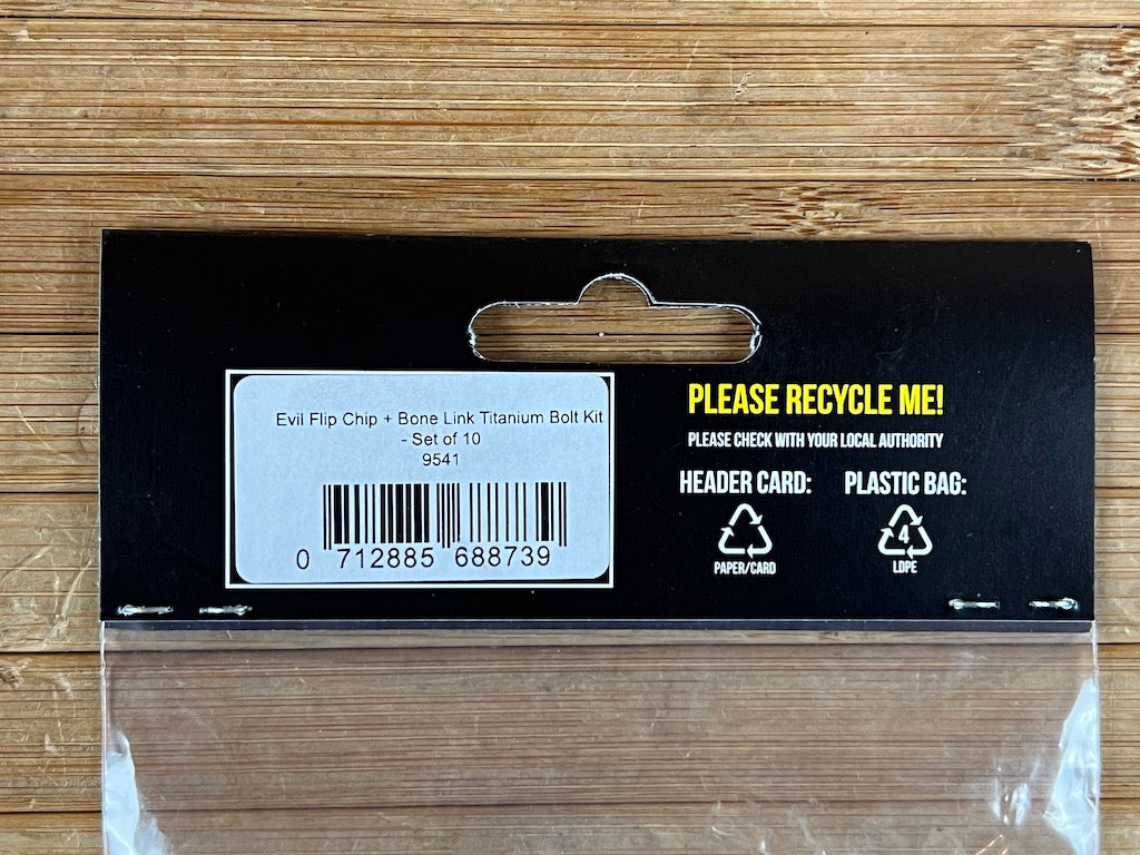 Burgtec Evil Flip Chip + Bone Link Bolt Kit - Set of 10 Titanium
