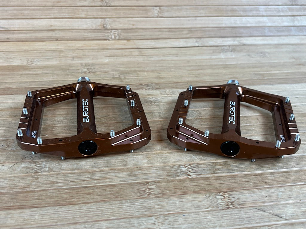 burgtec kash bronze pedals Burgtec MK5 Penthouse Flat Pedals / Pedale kash bronze Steel Axle – RTF Bikeparts
