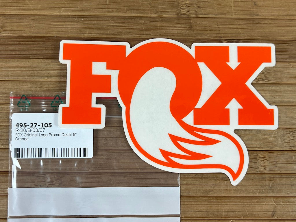 FOX Aufkleber Logo 6 Orange – RTF Bikeparts