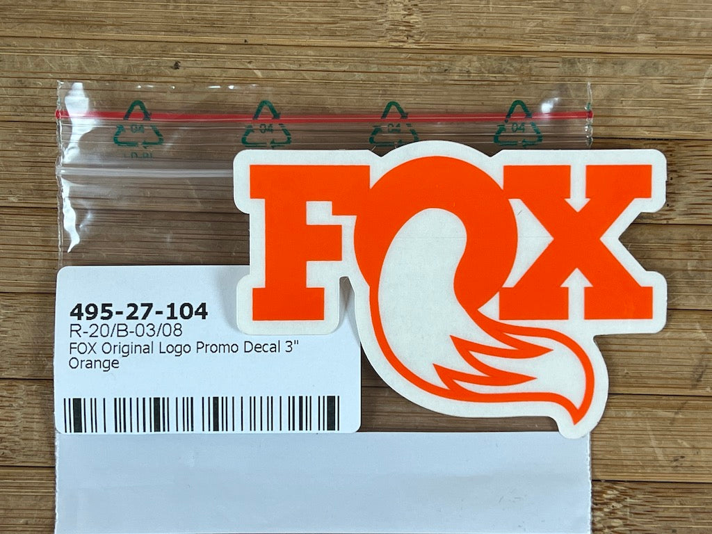 FOX Aufkleber Logo 3 Orange – RTF Bikeparts