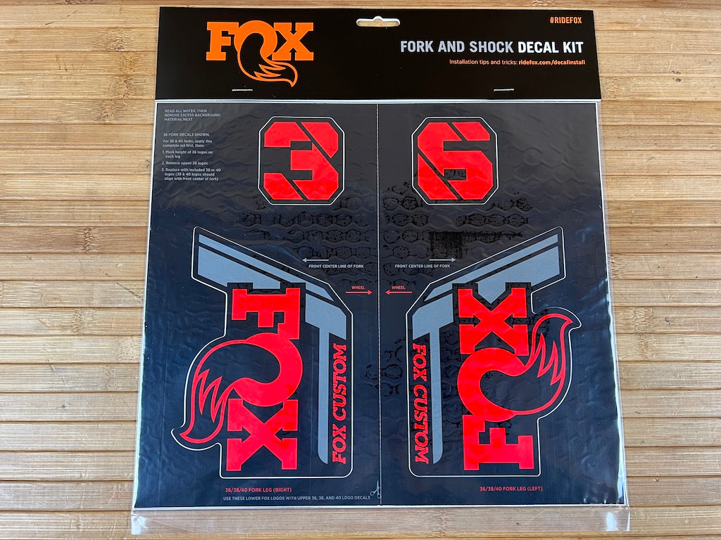 FOX Decal Kit Dekorbogen 2021 Custom Red – RTF Bikeparts