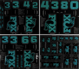 Fox Custom Decal Kit 2027 Gabel und Dämpfer türkis