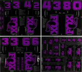 Fox Custom Decal Kit 2027 Gabel und Dämpfer lila
