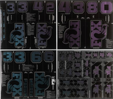 Fox Custom Decal Kit 2027 Gabel und Dämpfer purple flux rainbow