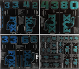 Fox Custom Decal Kit 2027 Gabel und Dämpfer blue teal flux