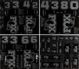 Fox Custom Decal Kit 2027 Gabel und Dämpfer silber