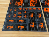 Fox Custom Decal Kit 2027 Gabel und Dämpfer orange