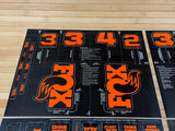 Fox Custom Decal Kit 2027 Gabel und Dämpfer orange