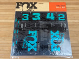 Fox Custom Decal Kit 2027 Gabel und Dämpfer türkis