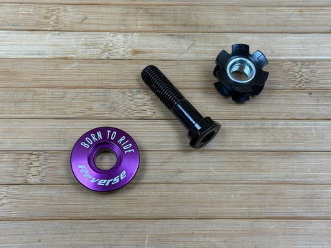 Reverse Steuersatzkappe Barspin TopCap zur Leitungsdurchführung lila / purple