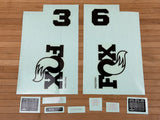 Fox Decal Kit 36 2026 F-S schwarzes Logo / Shiny Orange Fork