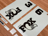 Fox Decal Kit 36 2026 F-S schwarzes Logo / Shiny Orange Fork