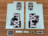 Fox Decal Kit 36 2026 P-S graues Logo / Matte Black Fork