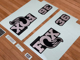 Fox Decal Kit 36 2026 P-S graues Logo / Matte Black Fork