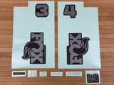Fox Decal Kit 34 SL 2026 P-SE Graues Logo / Matte Black Fork