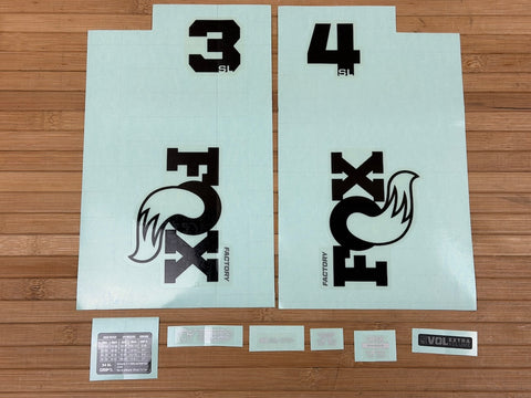 Fox Decal Kit 34 SL 2026 F-S Schwarzes Logo / Shiny Orange Fork
