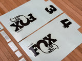 Fox Decal Kit 34 SL 2026 F-S Schwarzes Logo / Shiny Orange Fork