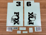 Fox Decal Kit 36 SL 2026 F-S Schwarzes Logo / Shiny Orange Fork