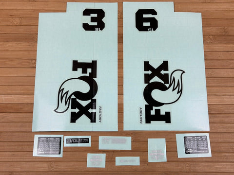 Fox Decal Kit 36 SL 2026 F-S Schwarzes Logo / Shiny Orange Fork