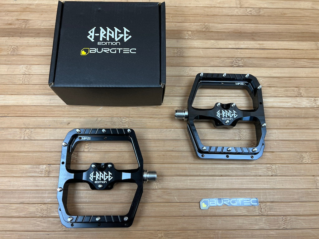 Burgtec MK5 Penthouse B-Rage Flat Pedals / Pedale schwarz – RTF Bikeparts