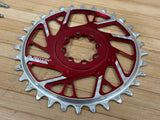 Burgtec Thick Thin Kettenblatt für SRAM 8-Loch 32T rot