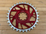 Burgtec Thick Thin Kettenblatt für SRAM 8-Loch 32T rot