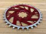Burgtec Thick Thin Kettenblatt für SRAM 8-Loch 32T rot