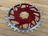 Burgtec Thick Thin Kettenblatt für SRAM 8-Loch 30T rot