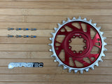 Burgtec Thick Thin Kettenblatt für SRAM 8-Loch 30T rot