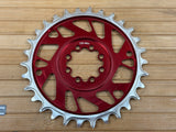 Burgtec Thick Thin Kettenblatt für SRAM 8-Loch 30T rot