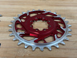 Burgtec Thick Thin Kettenblatt für SRAM 8-Loch 28T rot