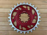 Burgtec Thick Thin Kettenblatt für SRAM 8-Loch 28T rot