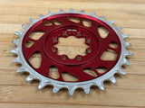 Burgtec Thick Thin Kettenblatt für SRAM 8-Loch 28T rot