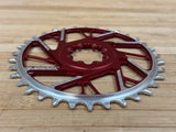 Burgtec Thick Thin Kettenblatt für SRAM 8-Loch 34T rot