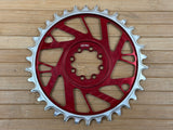 Burgtec Thick Thin Kettenblatt für SRAM 8-Loch 34T rot